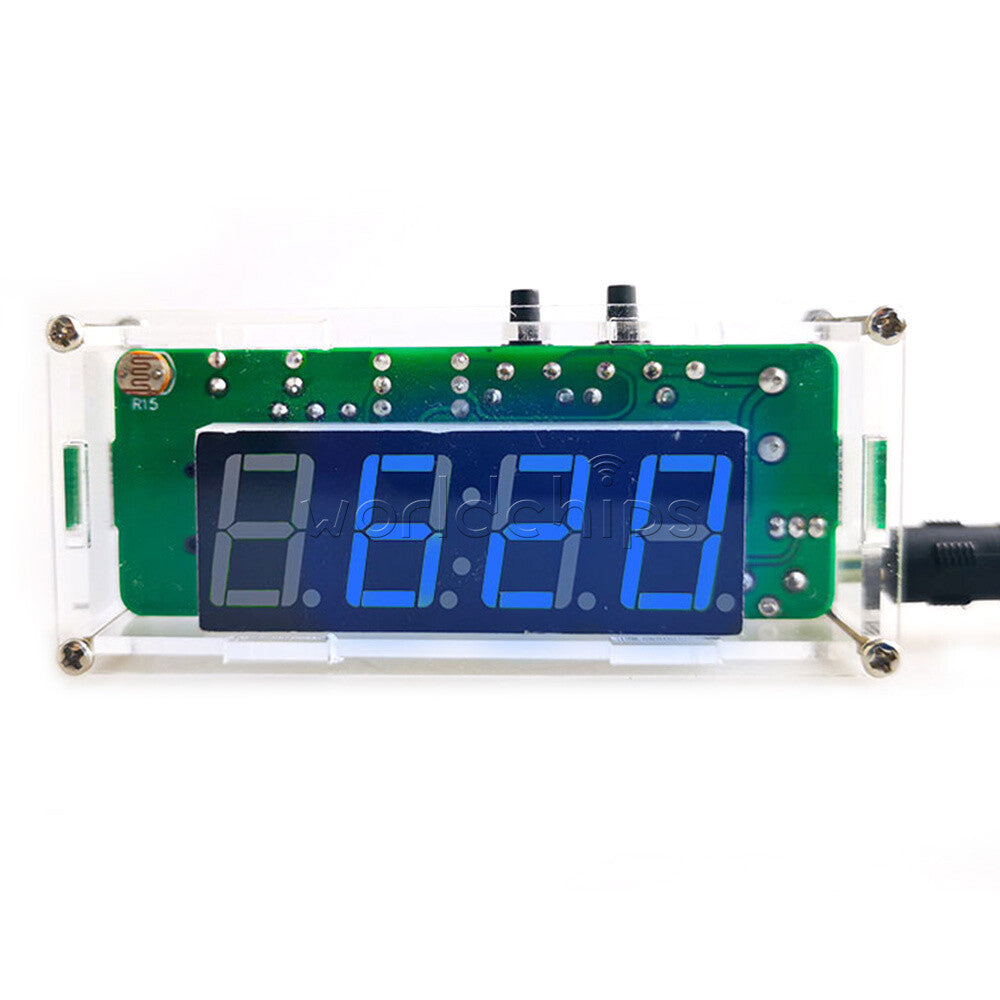 Electronic Clock Kit Set 51 Microcomputer LED Temperature / Time Display DS1302