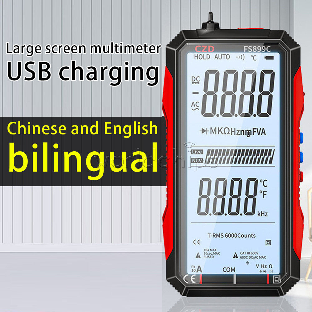 CZD-FS899C Digital Multimeter Auto AC/DC Voltage Current Frequency Meter