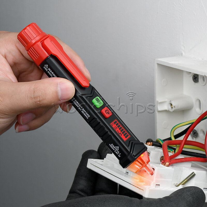 AC Electricity Detecter Pen Voltage Tester Alarm Dual-Range Non-Contact HT100