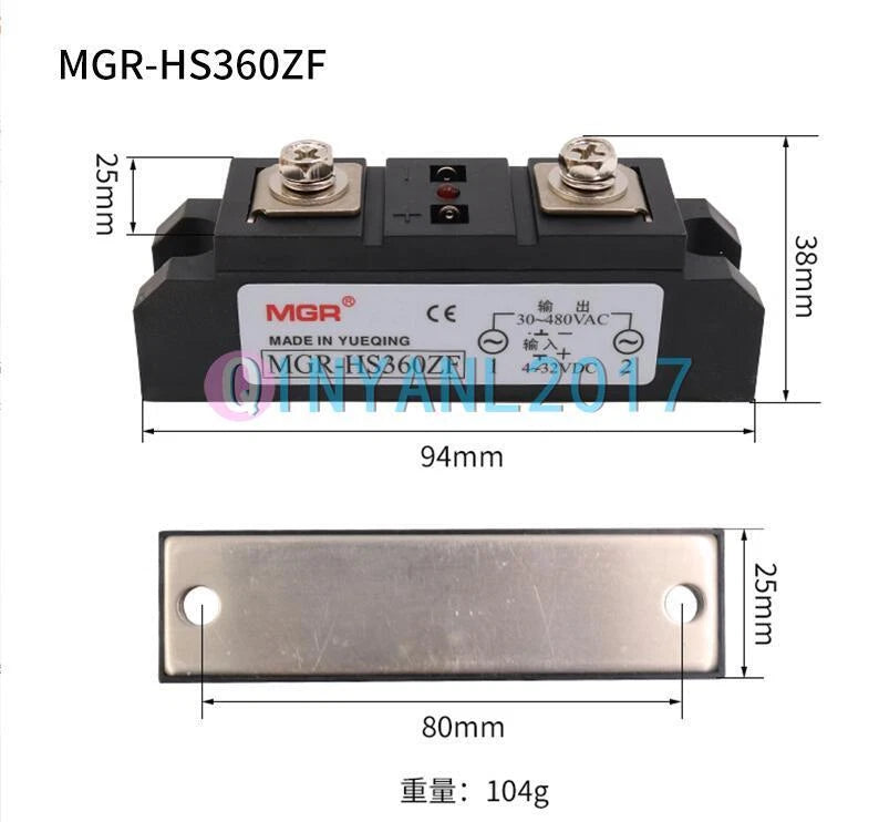 Industrial Solid State Relays Module SSR 4-32VDC to 30-480VAC 60/80/100/120-400A