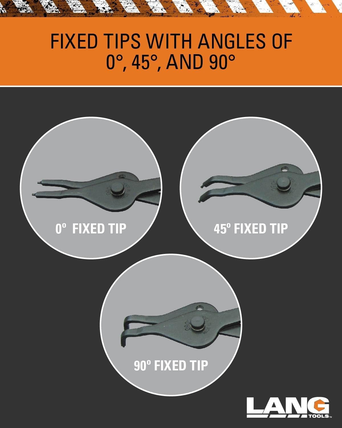 12-Piece Snap Ring Pliers Set, 3495, Fixed Tip, Internal/External