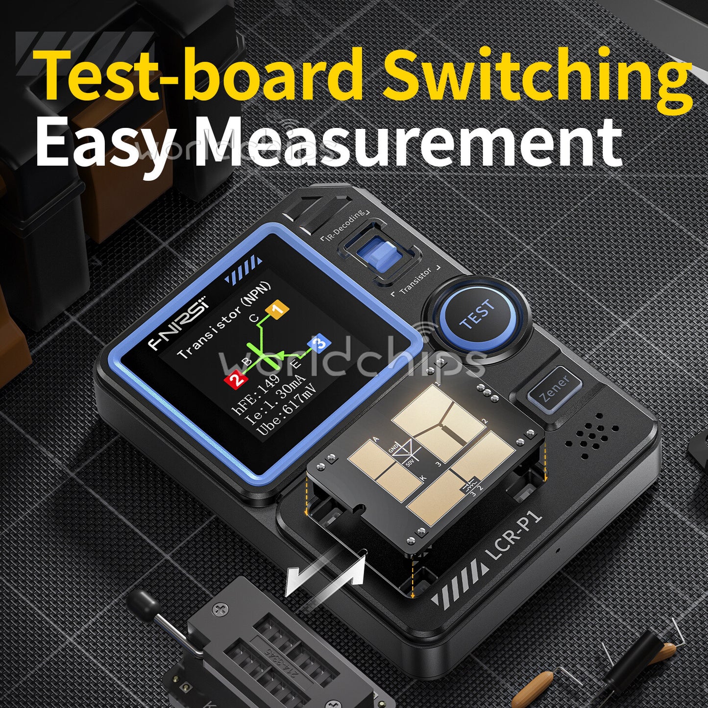 FNIRSI LCR-P1 Transistor Tester Diode Triode Capacitance Meter LCR ESR MOSFET US