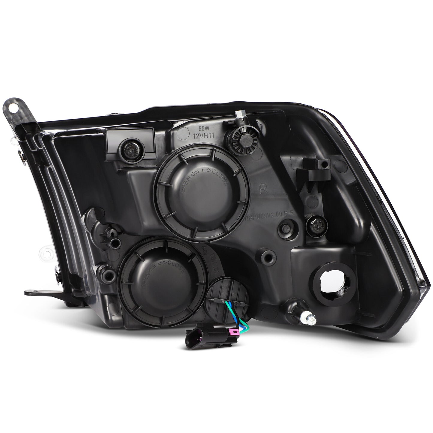 Fits 2009-2010 Dodge Ram 1500 Front Headlights Assembly Left + Right Sides Set