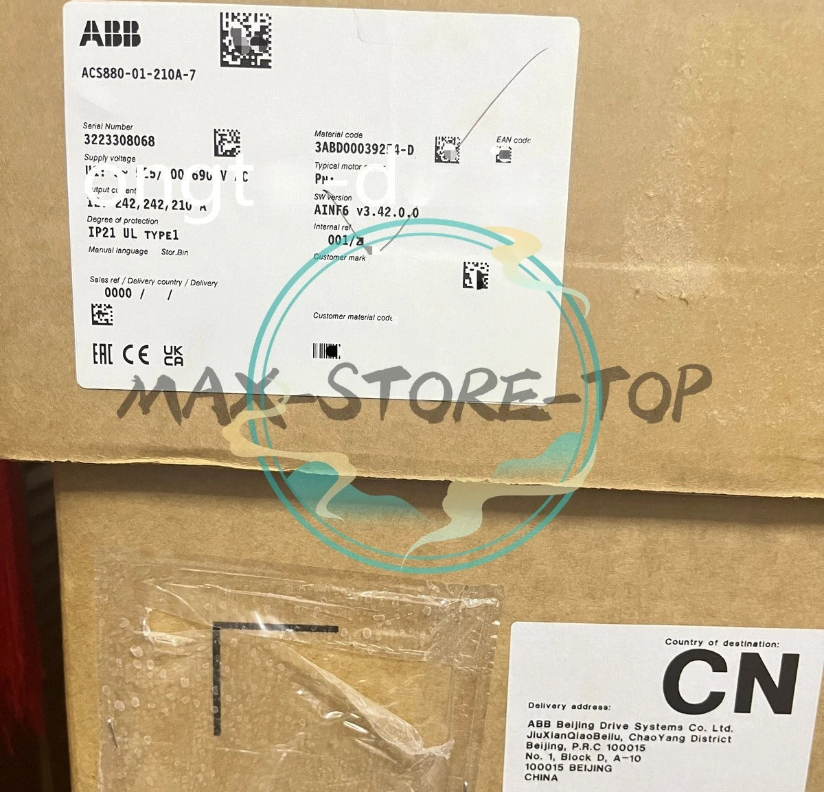1 PC  ACS880-01-210A-7 Frequency Converter Shipping UPS or