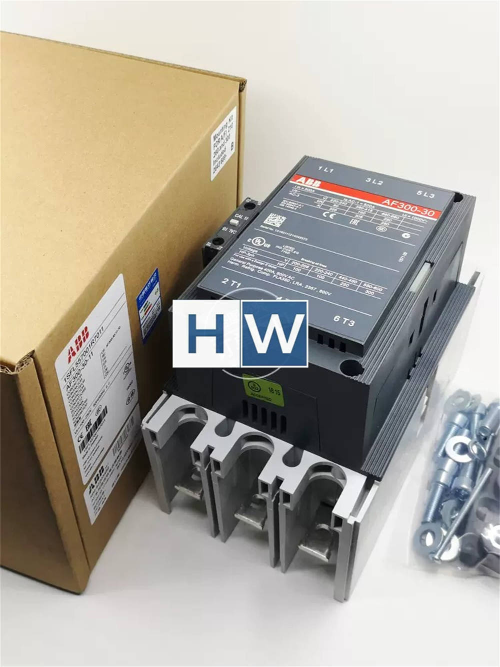 1/piece  ABB electromagnetic AC/DC contactor AF300-30-11 coil voltage 100-250V