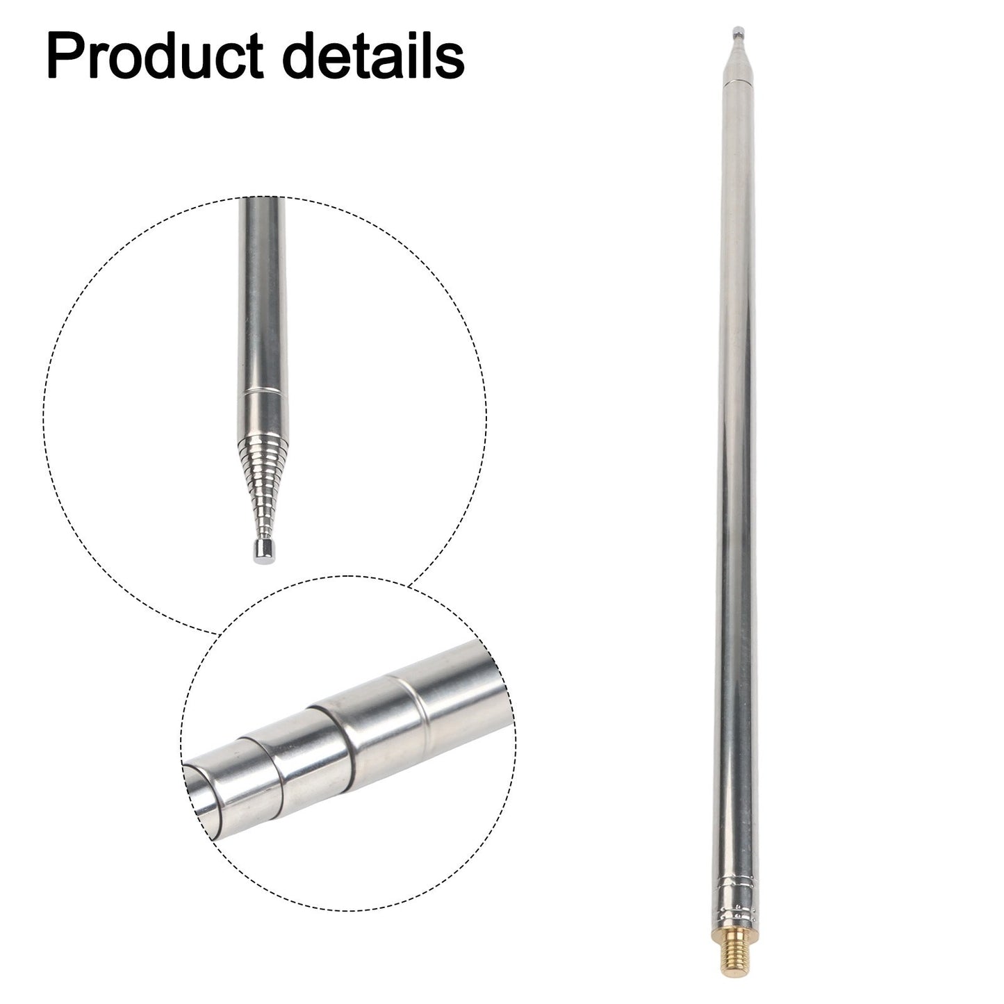 Reinforced Stainless Steel Telescopic Antenna for GP For PAC12 JPC7 Radio
