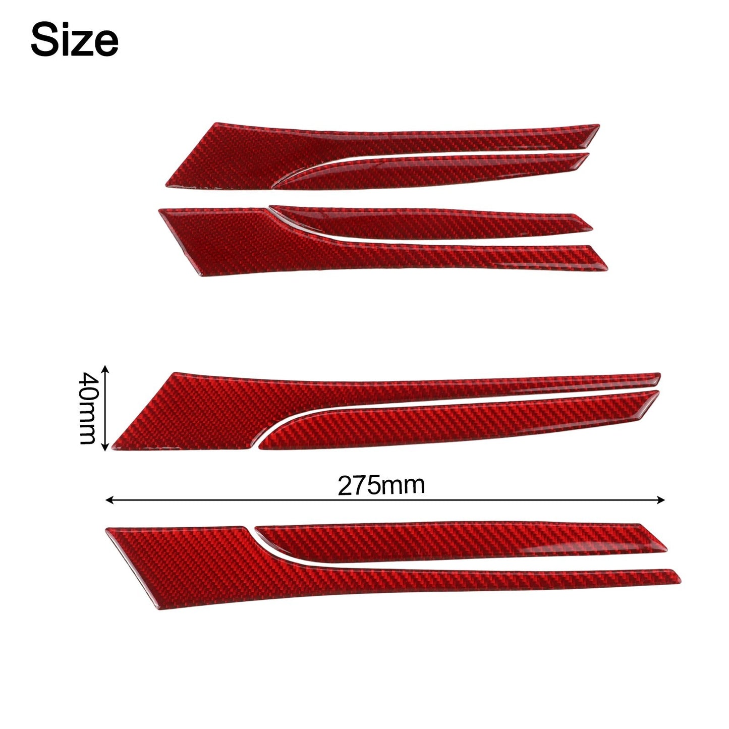 For Mazda Compatible Easy Install Inner Trim Strips in Vibrant Red Carbon Fiber