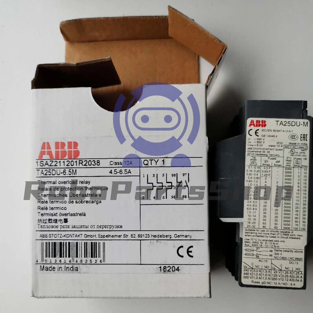 Abb thermal relay TA25DU-6.5M TA25DU6.5M 4.5-6.5A  1pcs #P