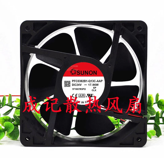 SUNON PFC0382B1-Q13C-AAP 12038 DC24V 17.96W 12CM 2-Wire Inverter Cooling Fan