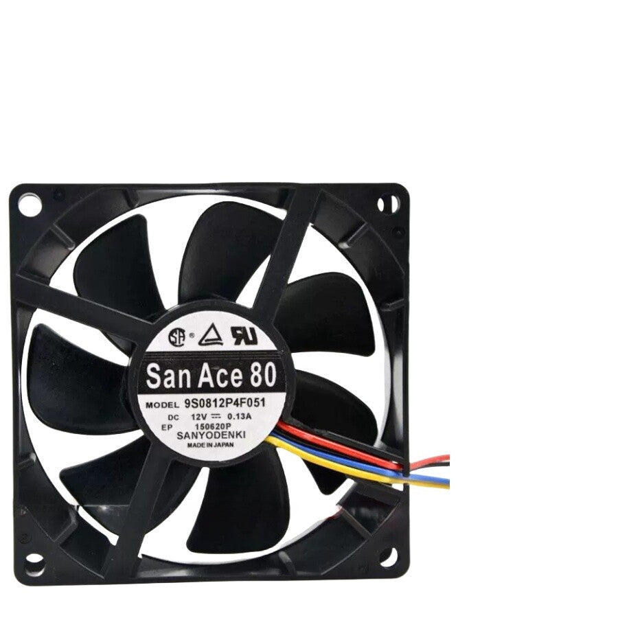 San Ace 80 9S0812P4F051 12V 0.13A 8CM 8025 Chassis Cooling Fan