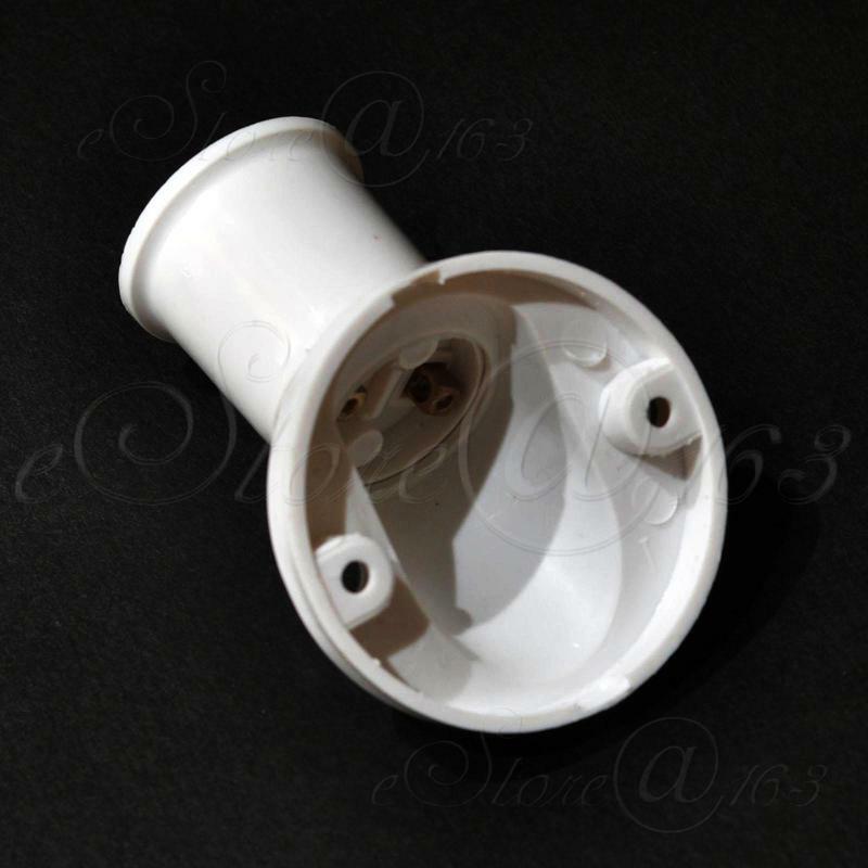 2x E27 Screw Base Round Oblique Wall / Celling Mounted Light Bulb Lamp Socket -B