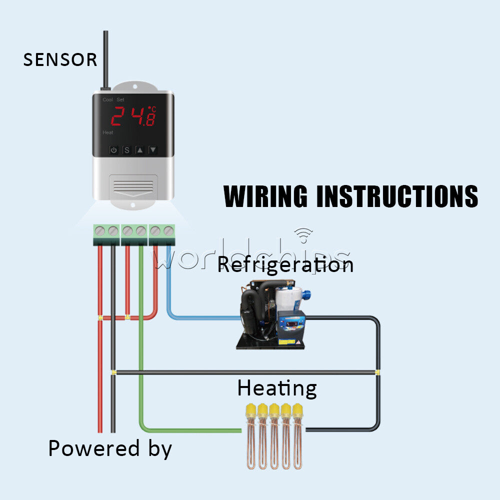 DTC1200  AC 110V-230V Digital Intelligent Temperature Controller + NTC Sensor