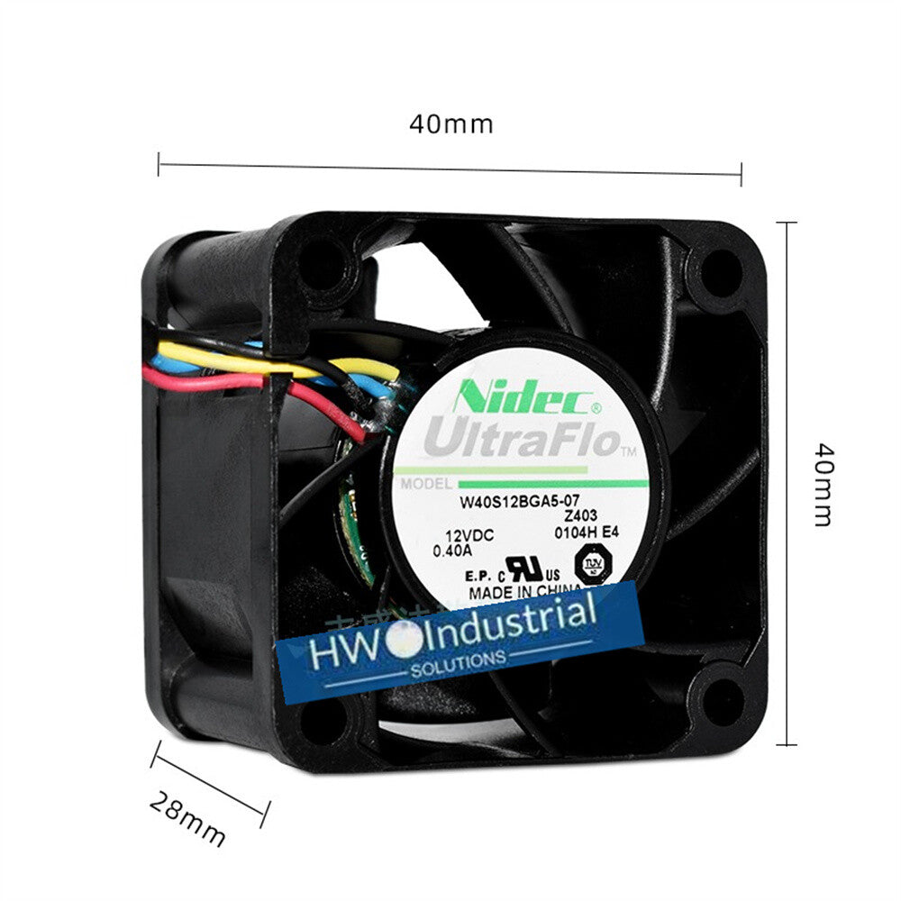 1/piece Nidec W40S12BGA5-07 4028 12V 0.40A 4CM 4-wire PWM Speed Cooling Fan