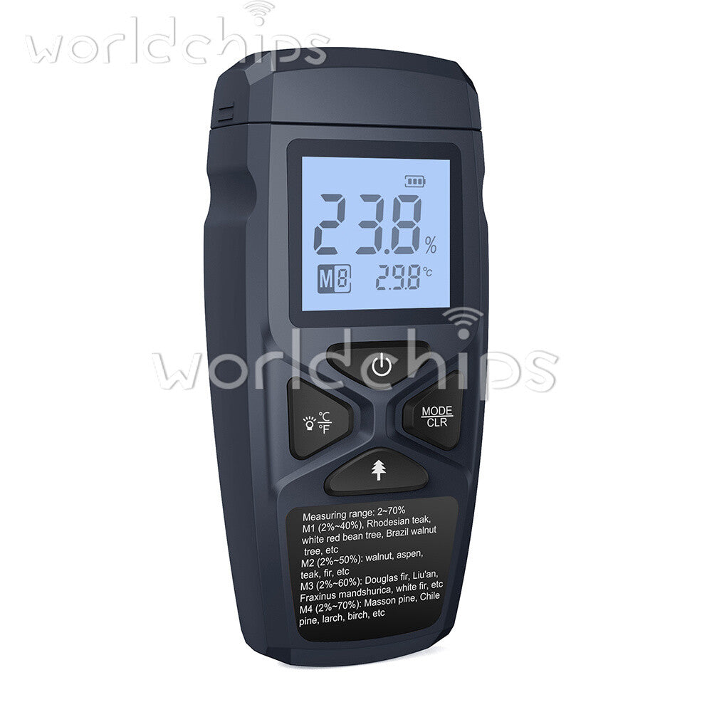 Digital Wood Moisture Meter Detector Tester Wood Firewood Paper Cardboard ℃/℉