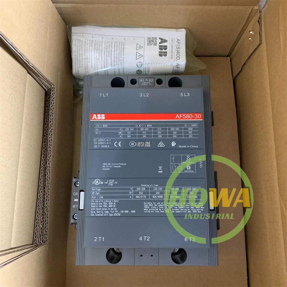 1/piece  ABB AC/DC contactor AF580-30-11 Coil Voltage 100-250V