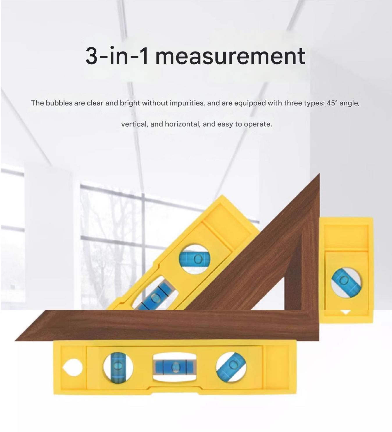 Portable Magnetic Mini Spirit Level 3in1 Angle Measurement Installation Aid Tool