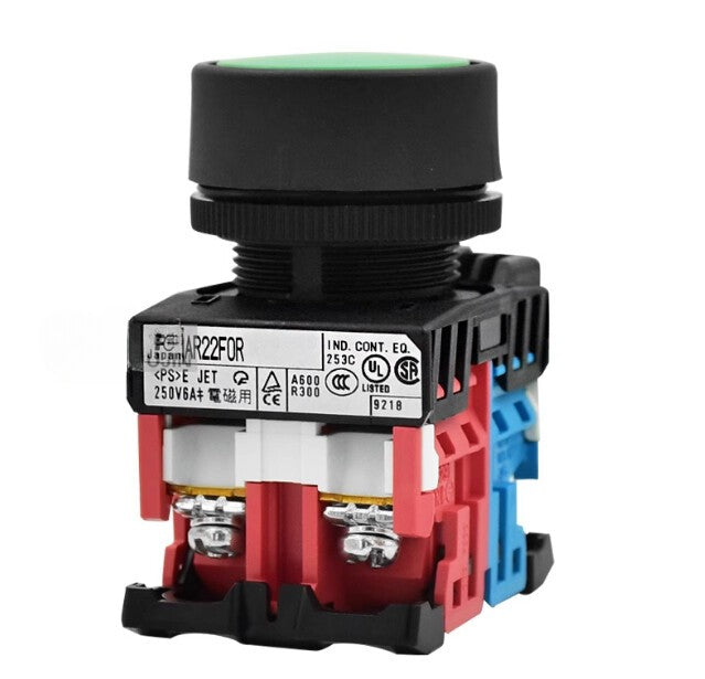 1PC  FUJI Flat button AR22FOR10B AR22FOR-10B black