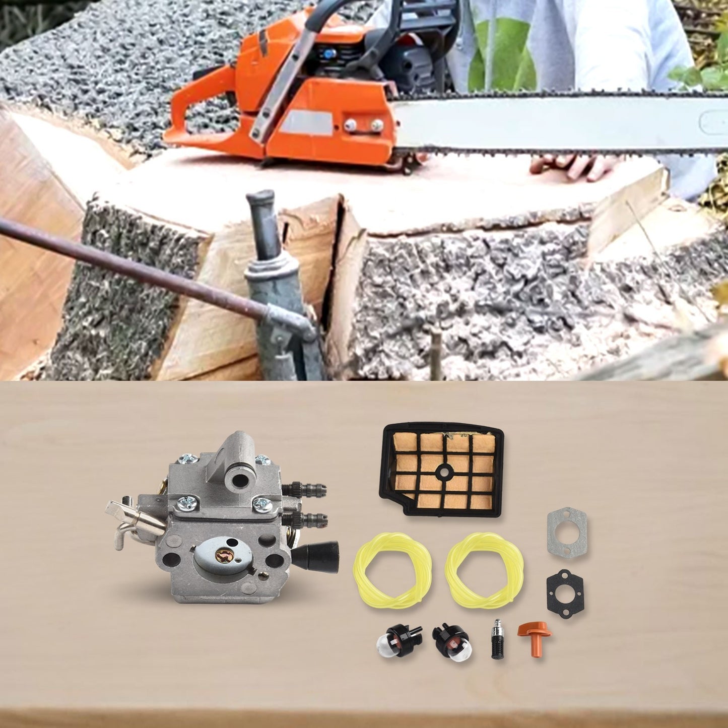 MS194T Carburetor Tune Up Kit Compatible with Chainsaw Part Number 11371200621