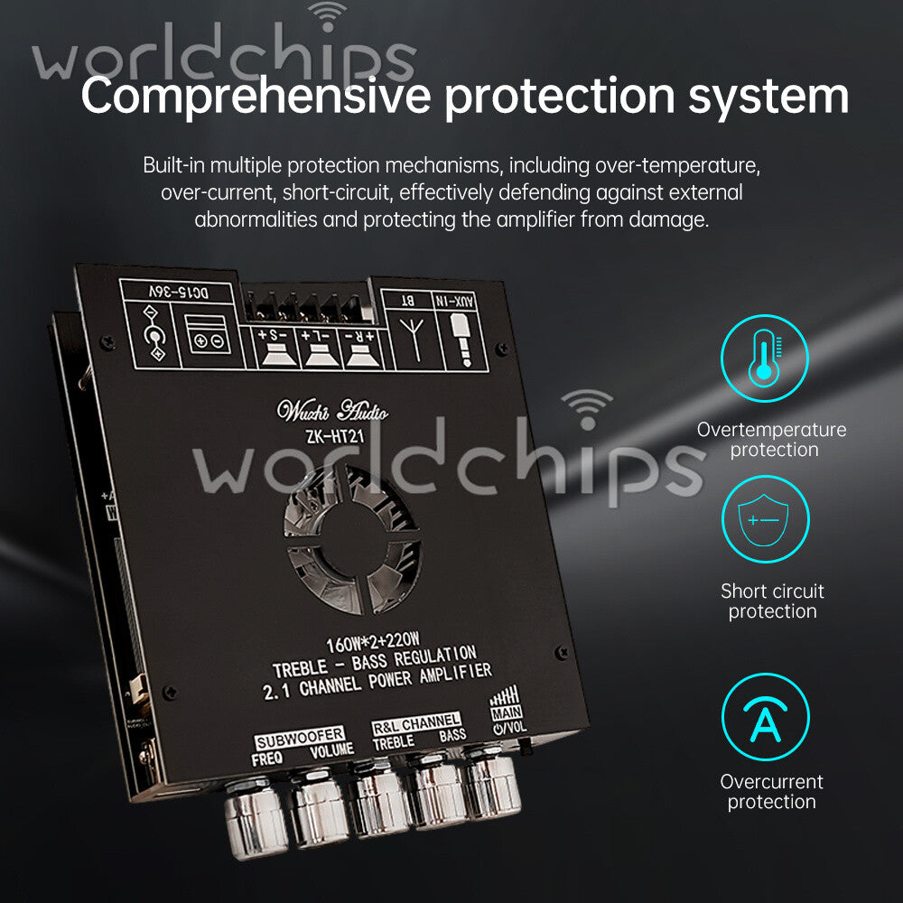 TDA7498E HT21 Bluetooth HIFI Digital Power Audio Amplifier Board 160Wx2+220W