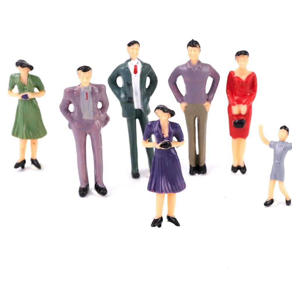 50x Scale Plastic Models 1:32 People Sitting Standing Figures Plastic 1 Gauge