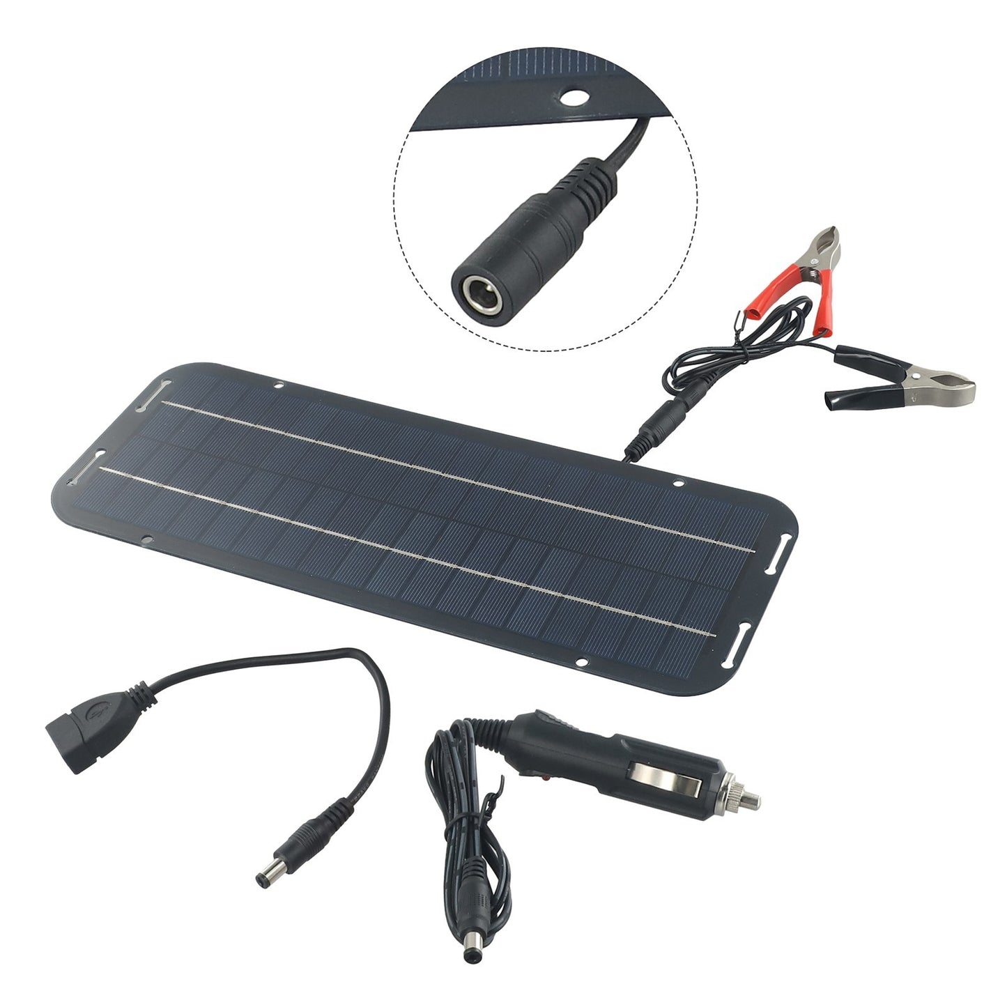 Waterproof 60W Solar Panel Trickle Battery Charger for Car Van Boat Kit