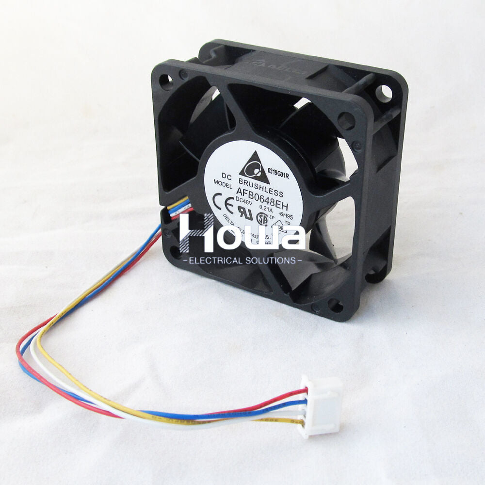 1pc Delta DC Cooling Fan AFB0648EH 6H95 60x60x25mm 6025 48V 0.21A 4pin Connector