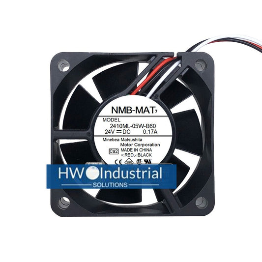 Nidec 3-wire NMB 2410ML-05W-B60 6025 24V 0.17A inverter cooling fan