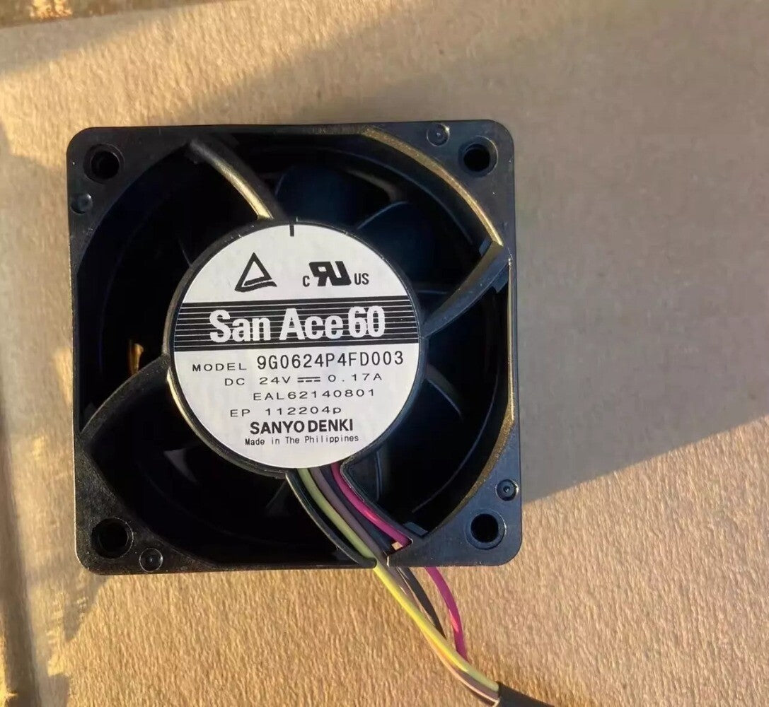Sanyo 9G0624P4FD003 24V 0.17A 6025 60mm 4-wire inverter cooling fan