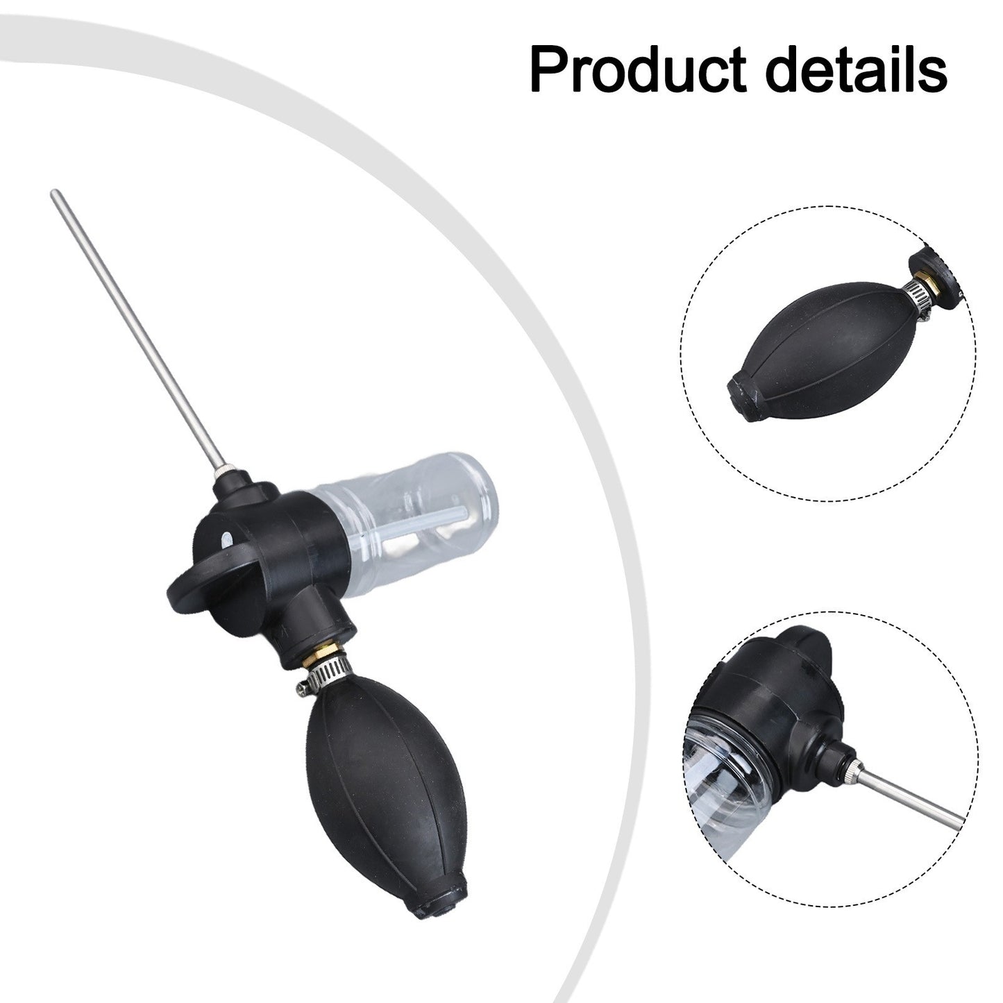 User Friendly Flies Control Bulb Duster with 3 Interchangeable Nozzles