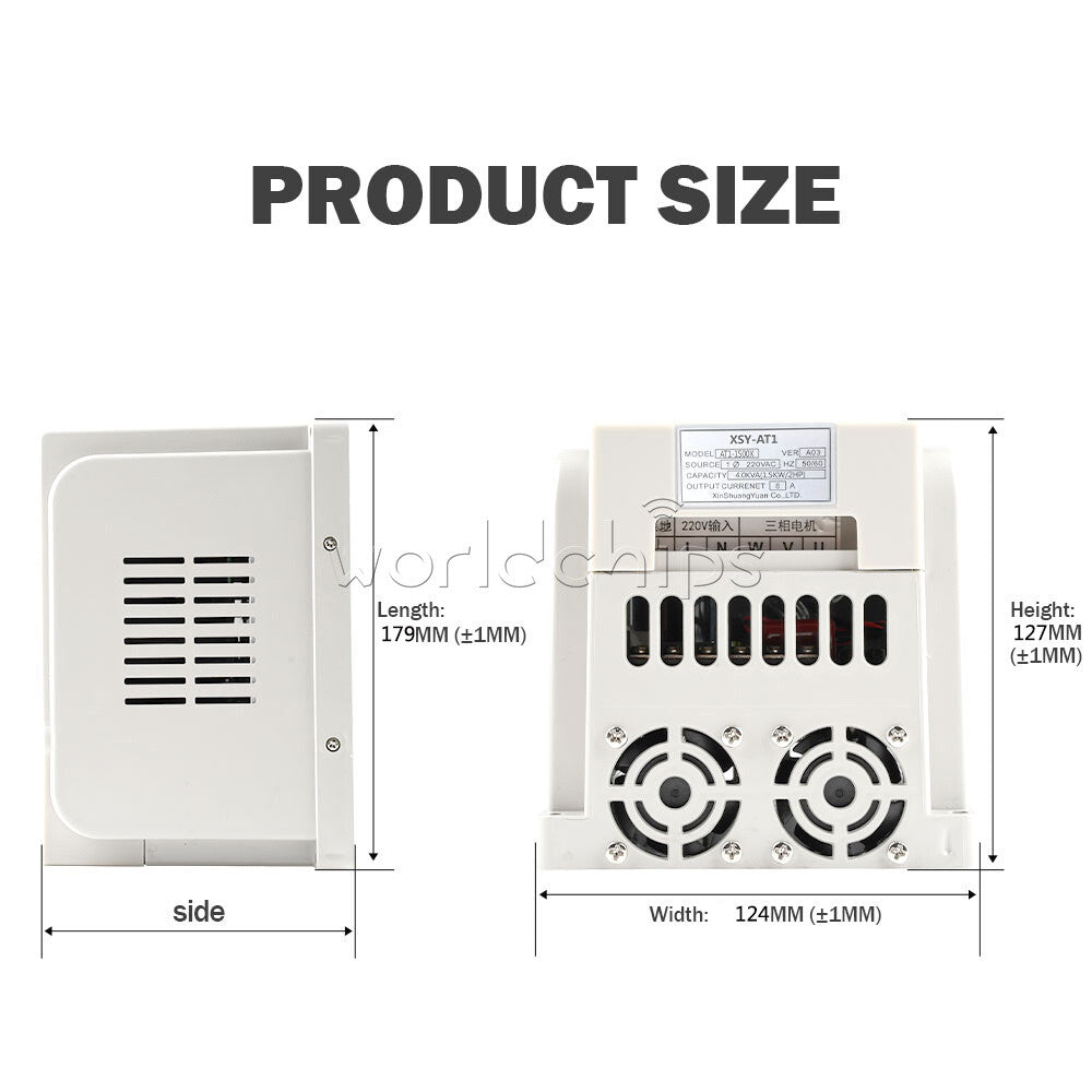 220V 1.5KW Variable Frequency Drive Inverter CNC VFD VSD Single To Three Phase
