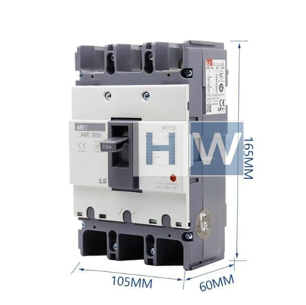 1Pc  Power Generation LG Molded Case Circuit Breaker ABE203b 3P 200A