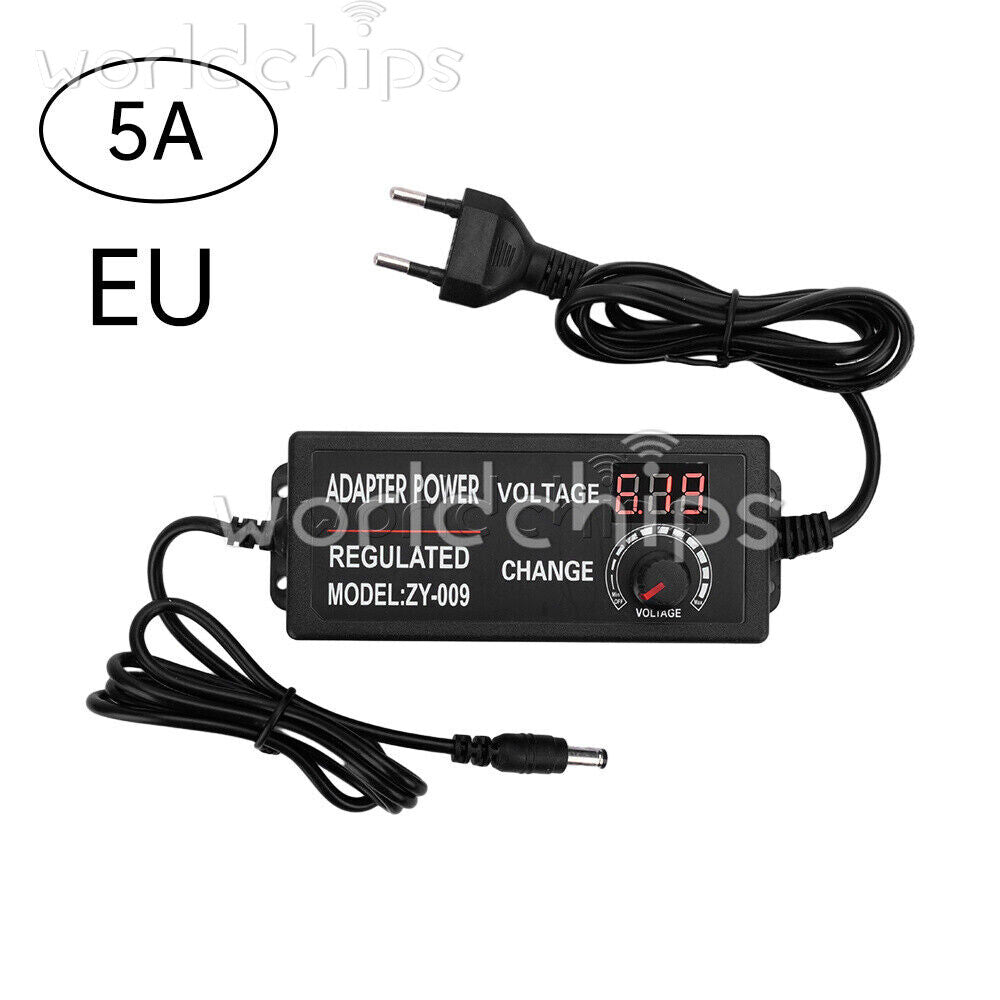 AC100-240V to DC3-24V 3A 5A Adjustable Voltage Power Adapter Switch Power Supply
