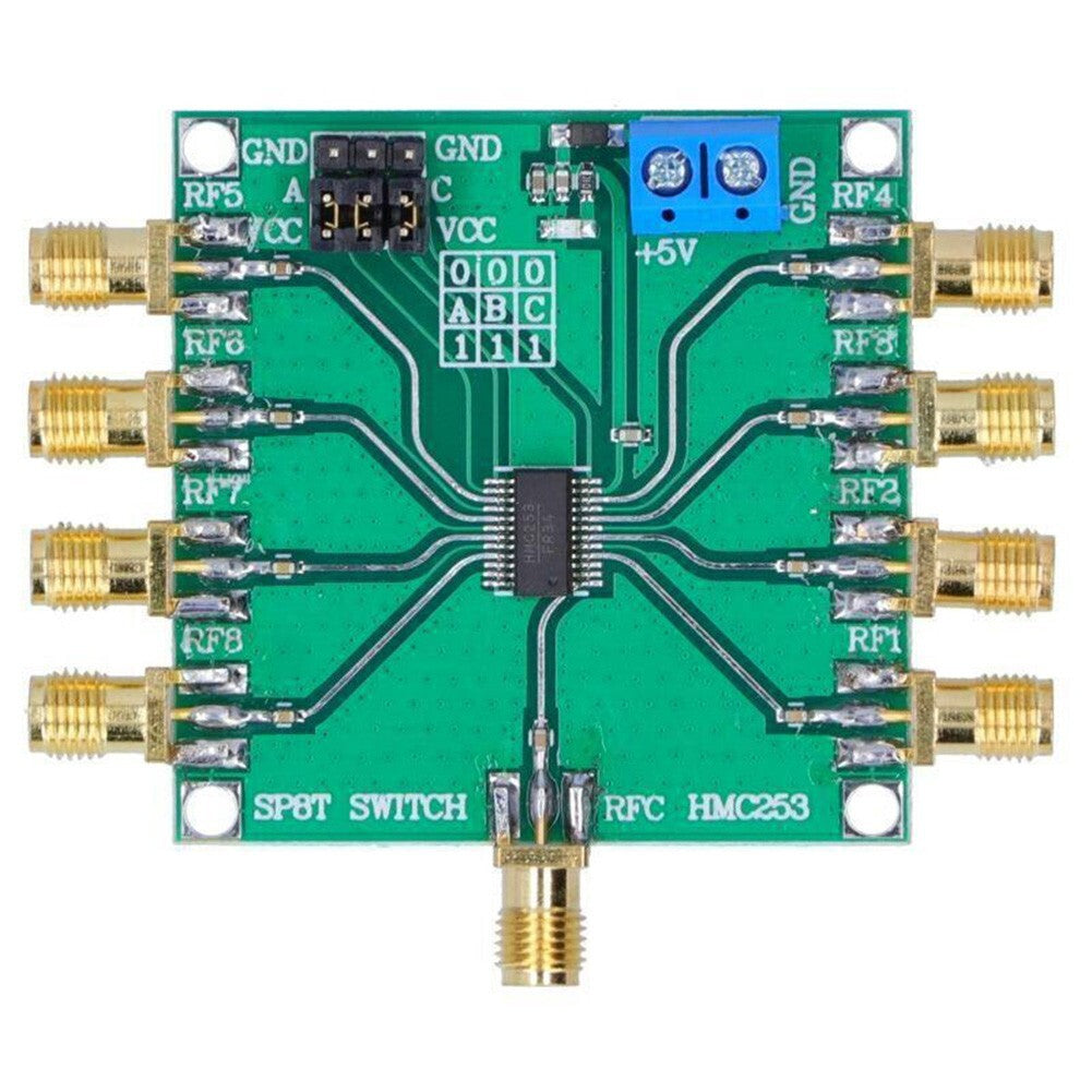 HMC253 RF Switch Module Open 8 RF Switch  for SMA DC2.5 GHz 3V-5V Power Supply