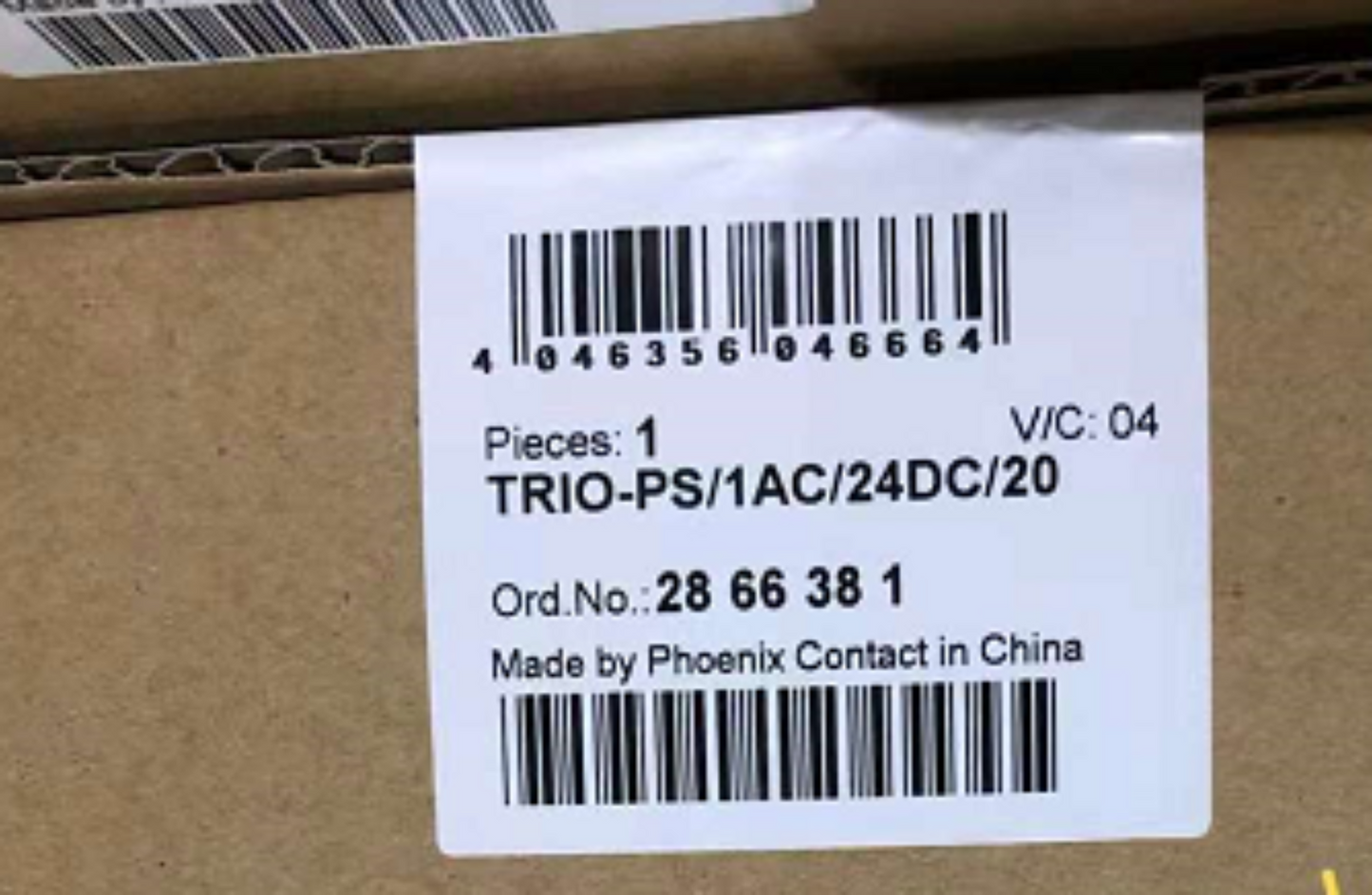 1pcs PHOENIX CONTACT Rail Switching Power Supply 2866381 TRIO-PS/1AC/24DC/20