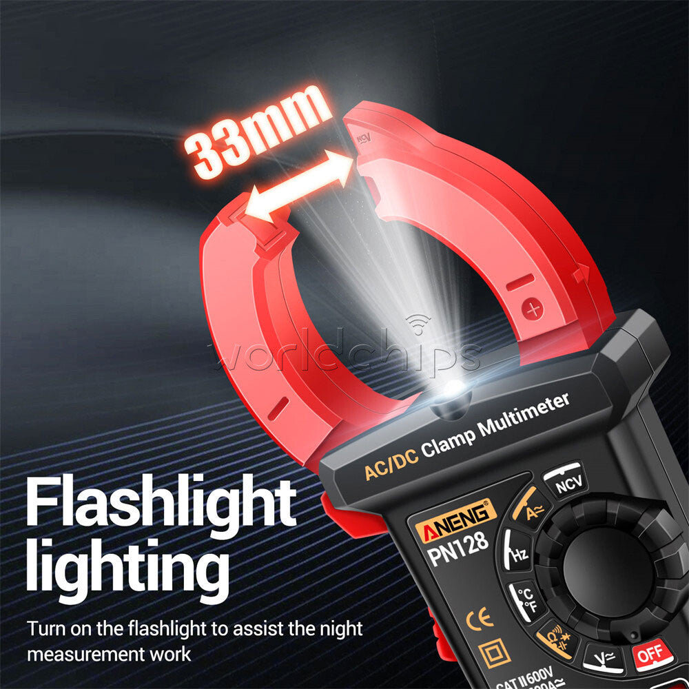 ANENG PN128 Clamp Meter AC/DC Voltage Current Backlight Auto Range Multimeter