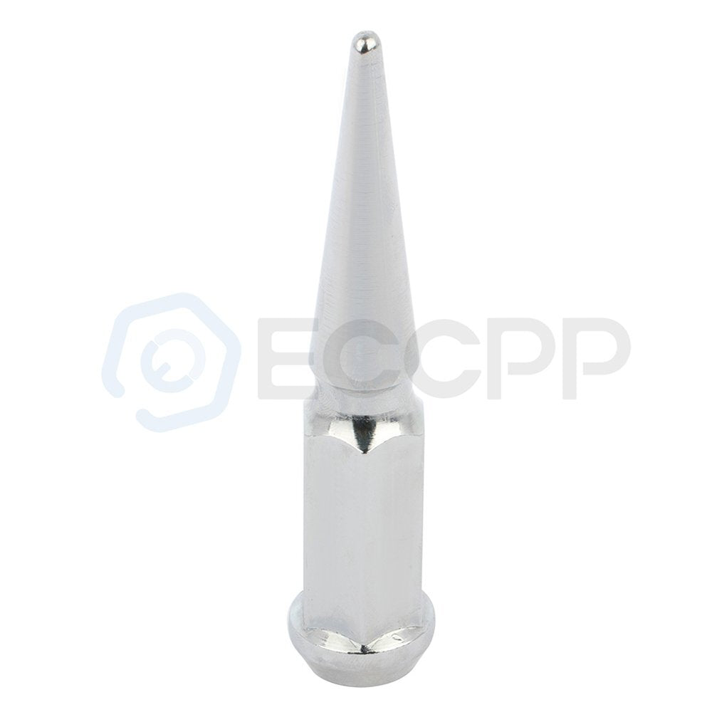 (32) 9/16-18 Chrome 4.5'' Tall Spike Wheel Lug Nuts + 1 Key Fits Ford & Dodge