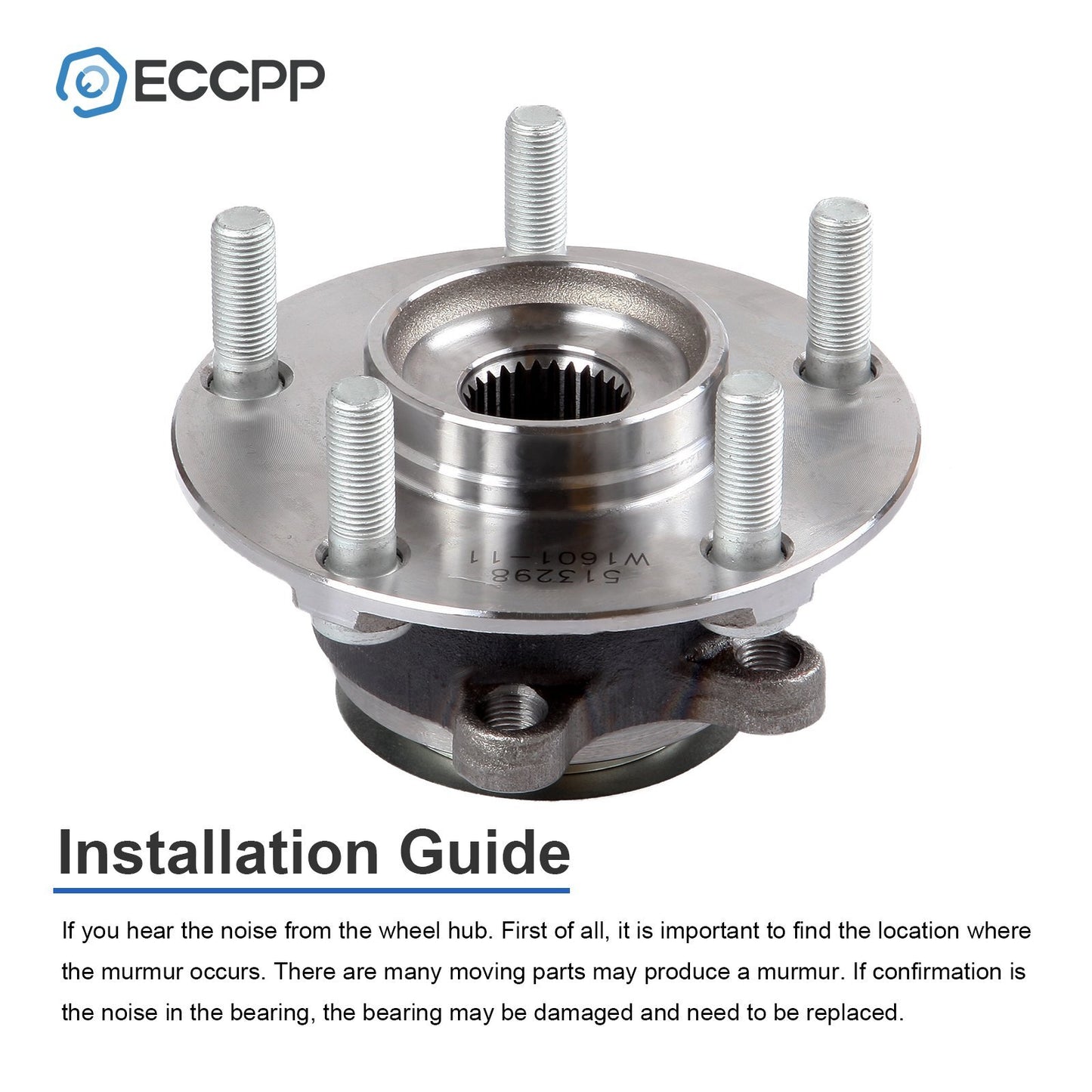 1P Wheel Hub Bearing Front For Nissan Rogue 2008-2013 Sentra SE-R 2007-2012 2.5L