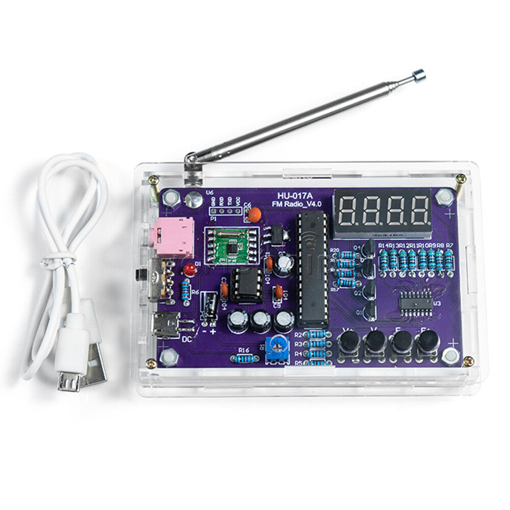 HU-017A RDA5807S FM Radio Kit Set Electronic DIY Parts 87-108MHz with/No Shell