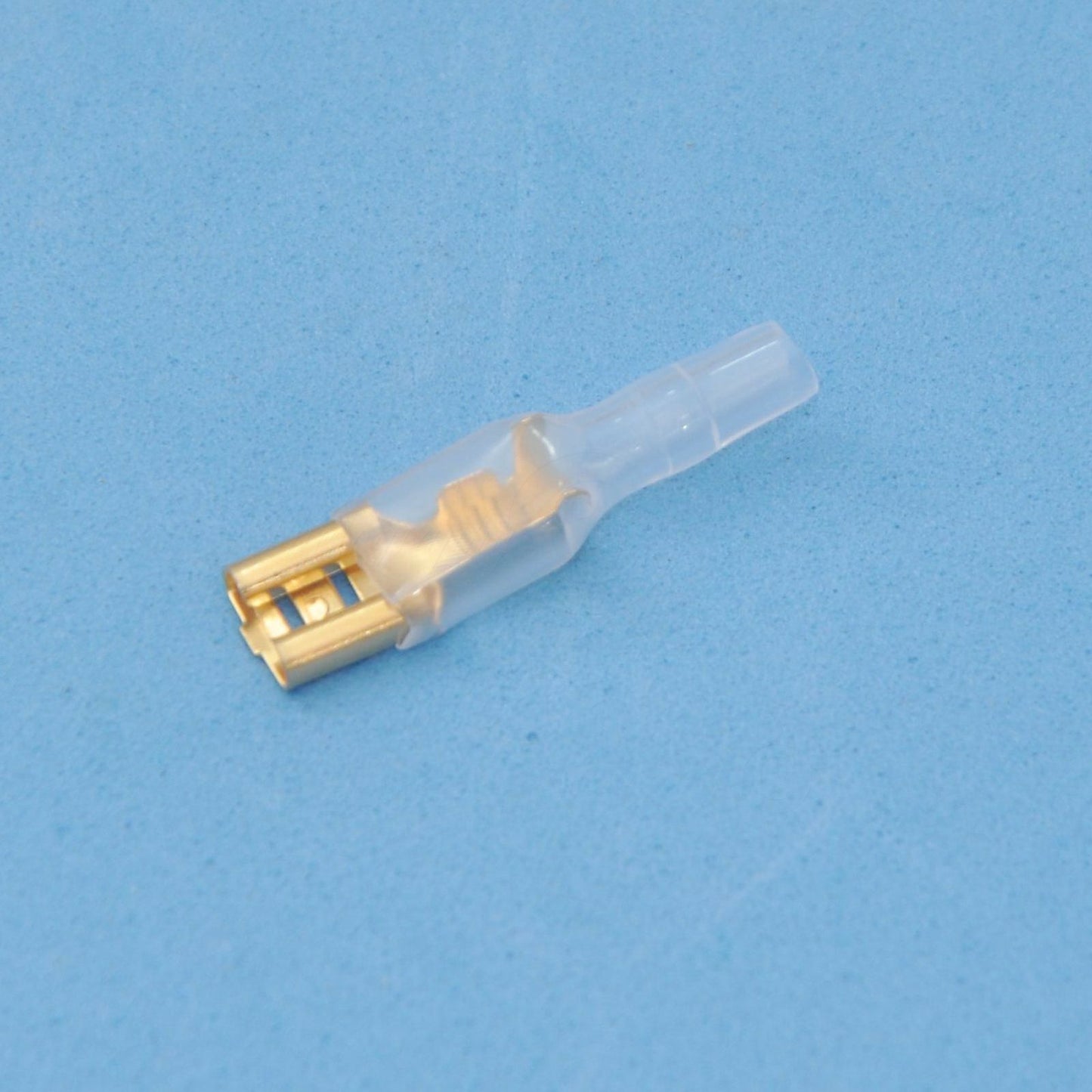 50Pcs Brass 6.3mm Terminal Electrical Wire Connector Crimp Insert Spring +Sheath