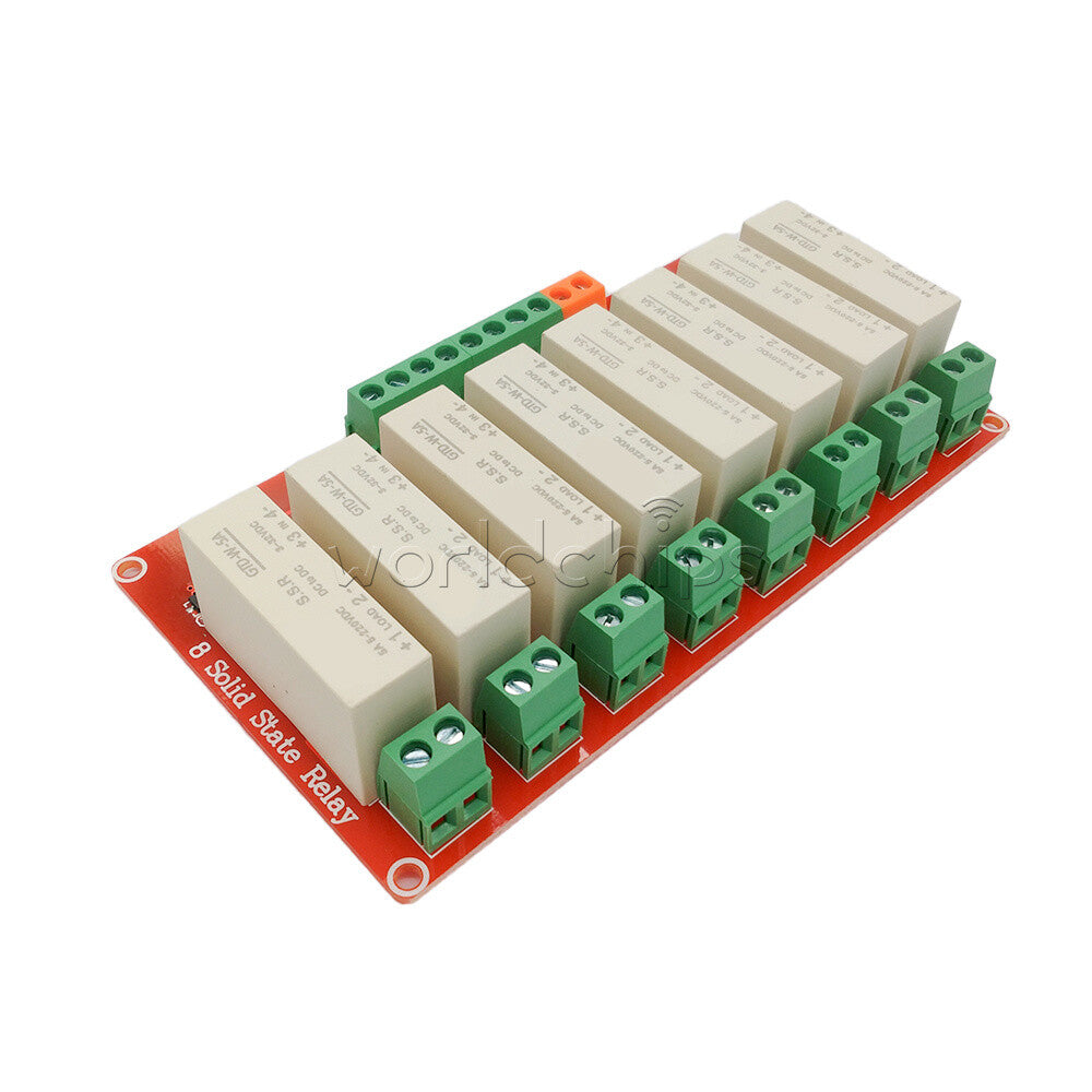 5A 2/4/8Channels High Level Trigger DC Solid-State Relay Module Single-Phase