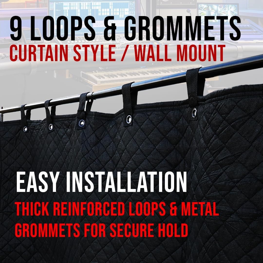 tools XL 96" X 80" Pro Studio Sound Dampening Thicker Blanket - Easy Hanging - M
