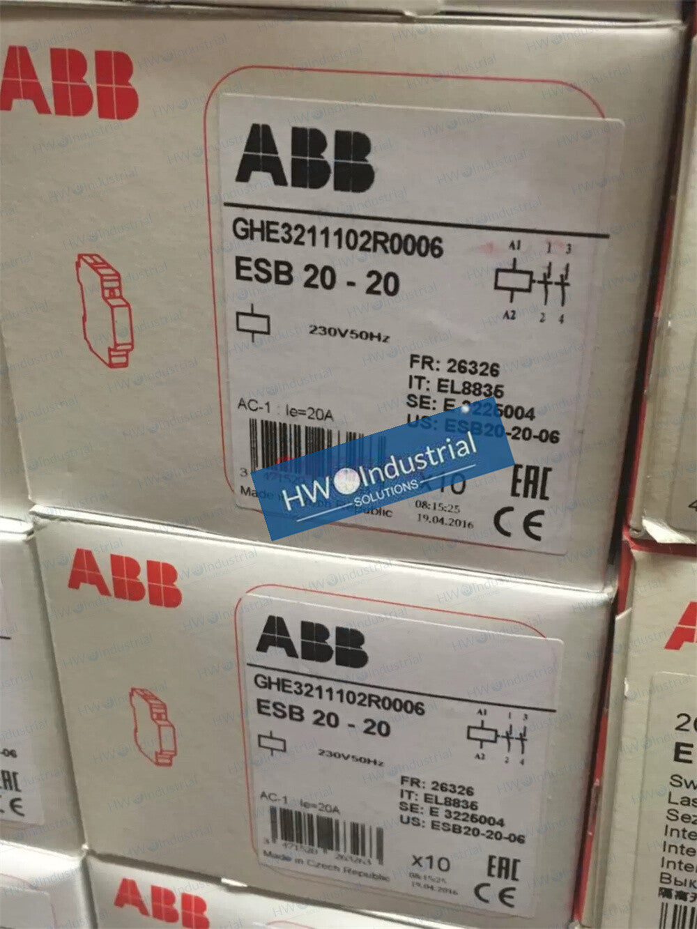 1/Piece ESB20-20 50Hz ECB series ABB Building Specific Contactor Voltage 230V