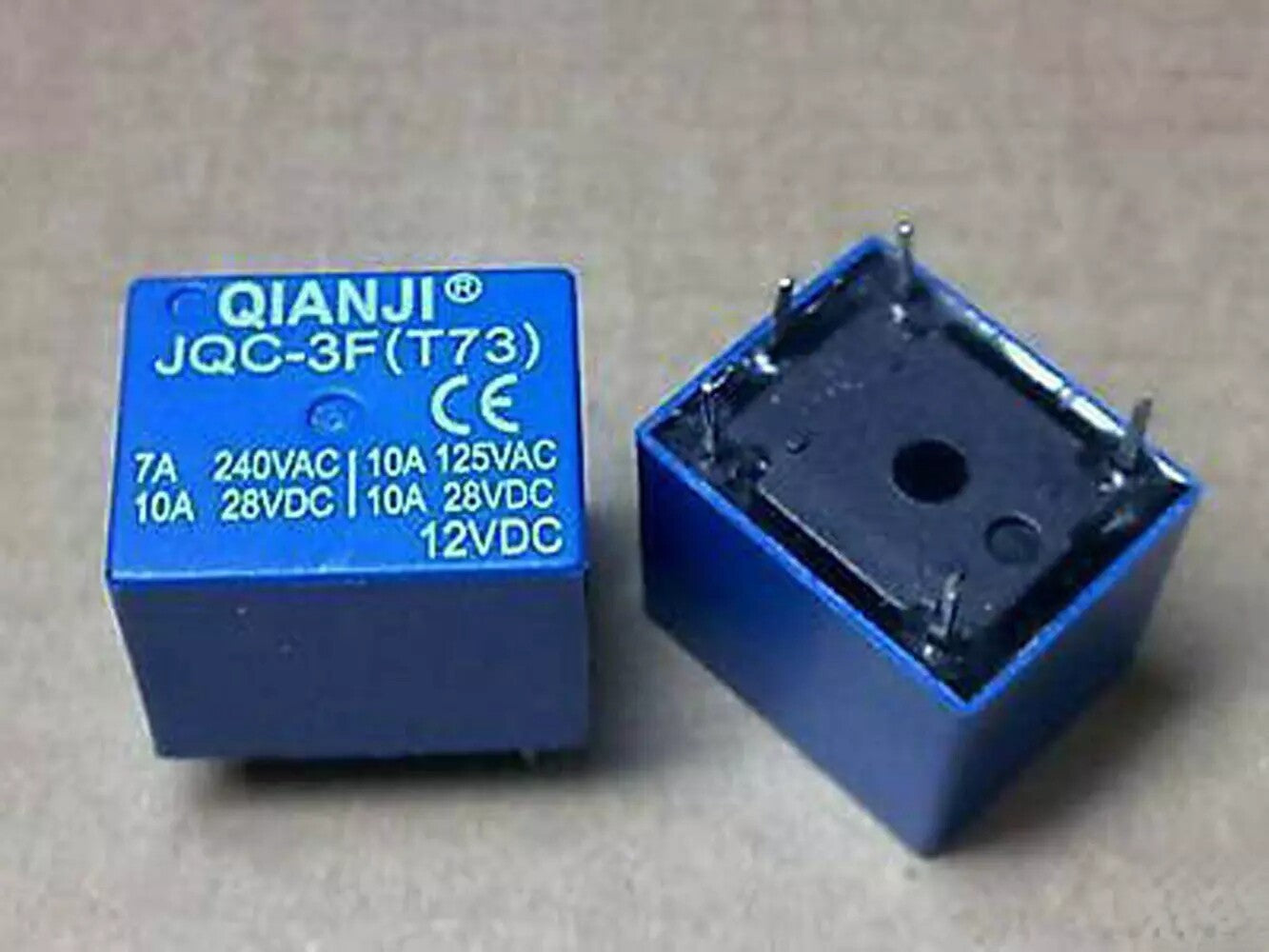 50PCS 12V Relays JQC-3F(T73) Mini SPDT Power Relay 12VDC PCB Type 5pins