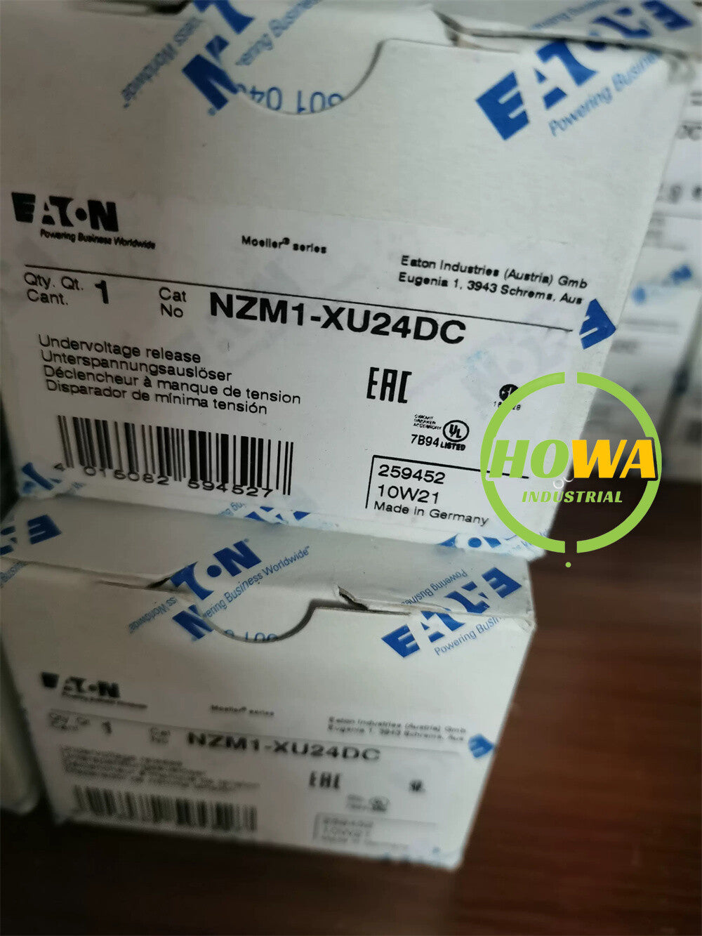 1/piece  EATON Circuit Breaker Undervoltage Coil 24V DC NZM1-XU24DC