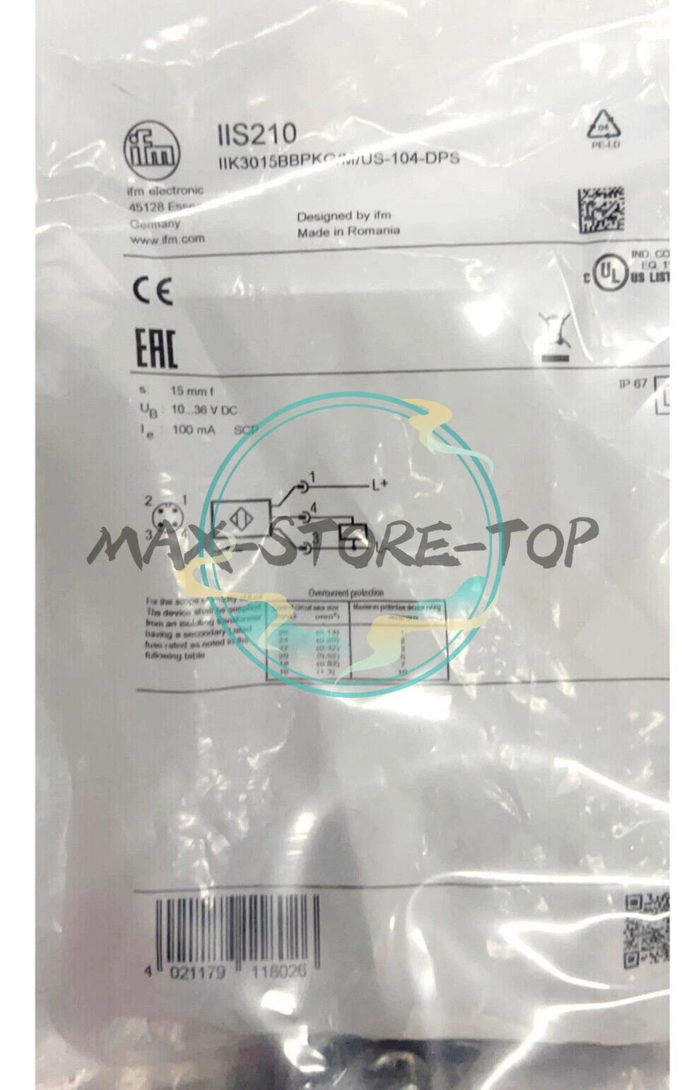 1PCS   IFM IIS210 Proximity Switch Sensor IIS210 Fast Shipping