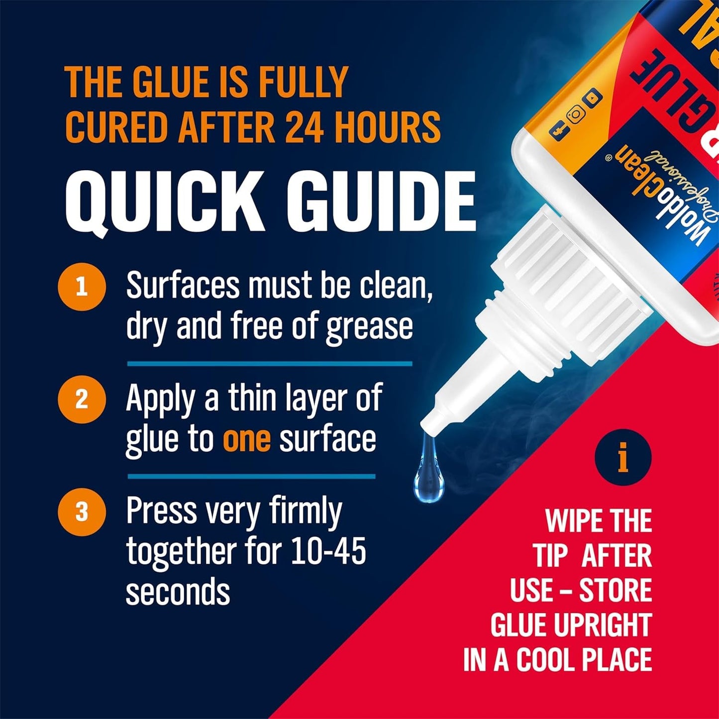25g Super Glue, Fast-Drying CA Adhesive for Metal, Plastic, Wood, Ceramic, Glass