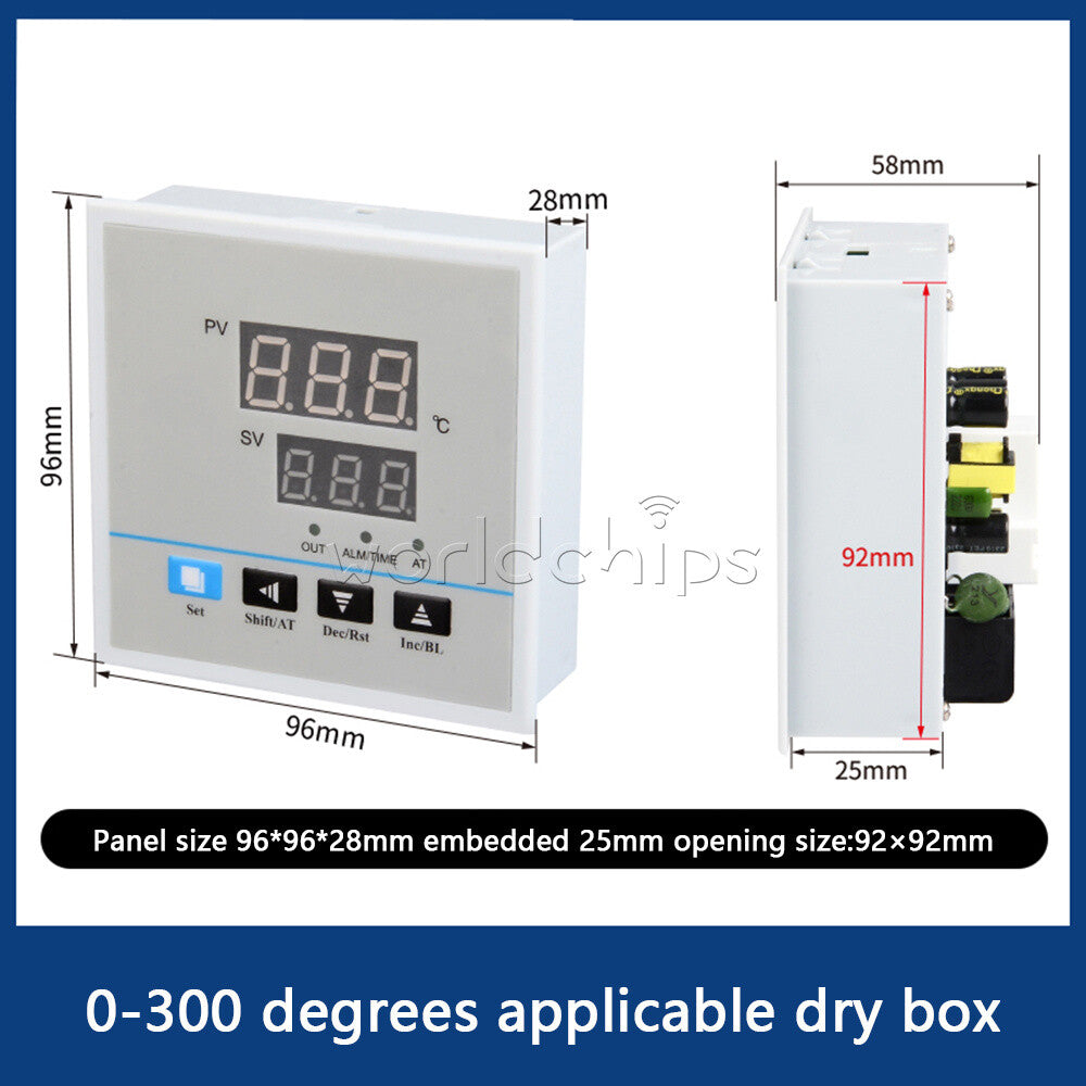 AC 220V Digital K/E Temperature Thermostat Controllers For Home Oven 0-999 ℃ DIY