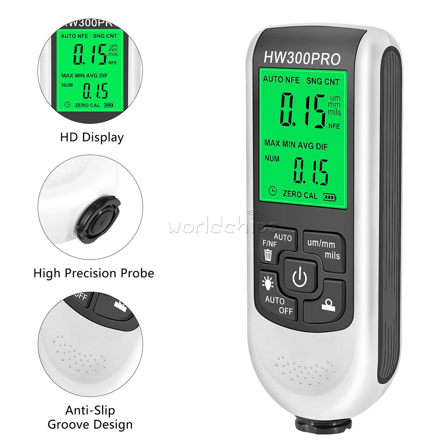 HW-300PRO Thickness Gauges For Non-Destructive Measurement Of Coatings & Paints