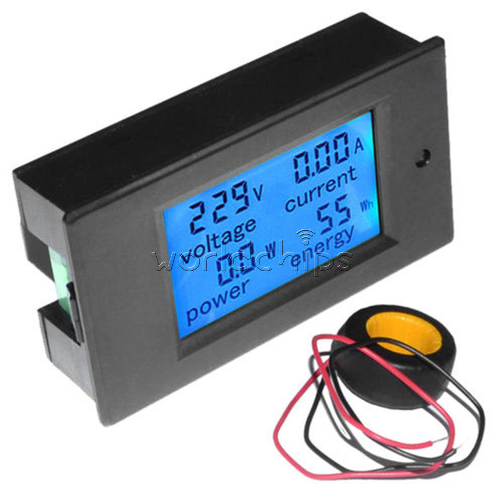 AC 0-100A LCD Volt Digital Current Power Meter Ammeter Voltmeter Meter