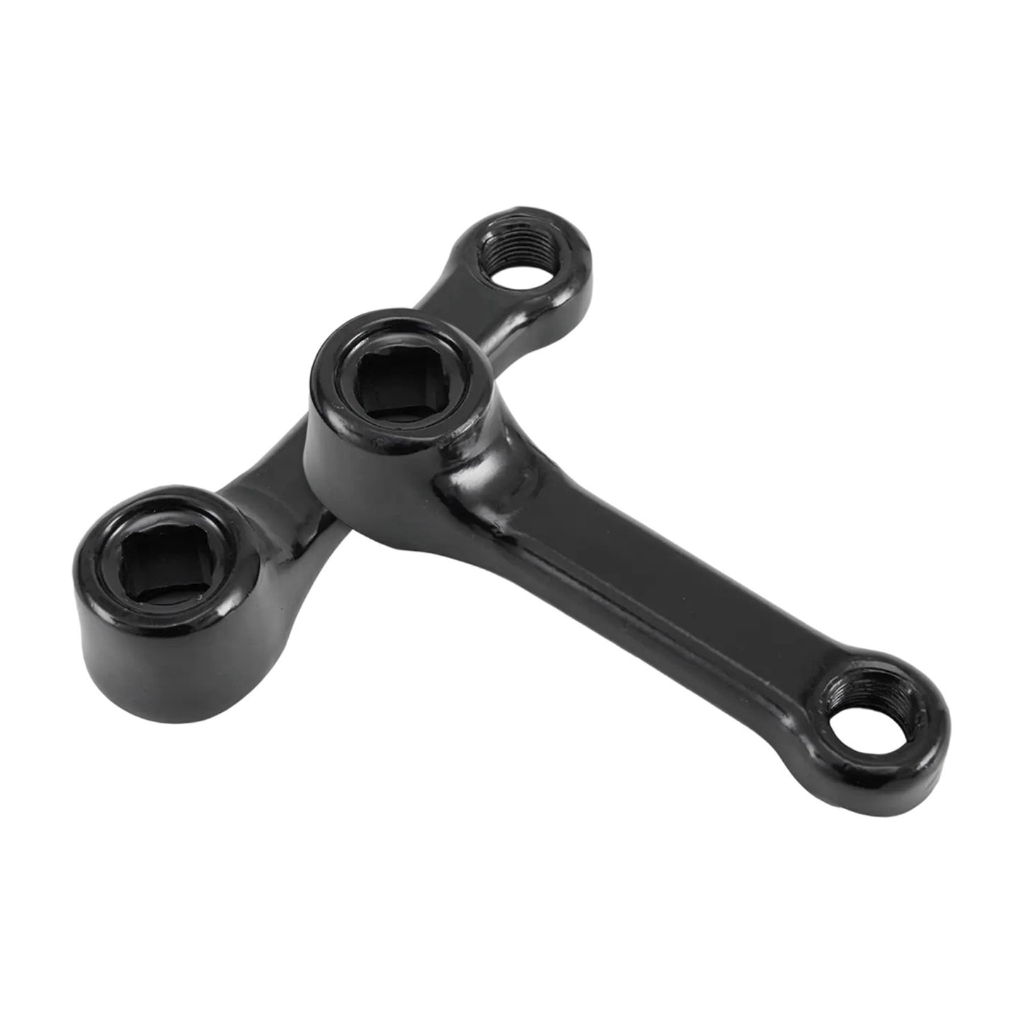 Sleek and Strong 89mm Iron Exercise Bike Cranks Featuring Square Holes